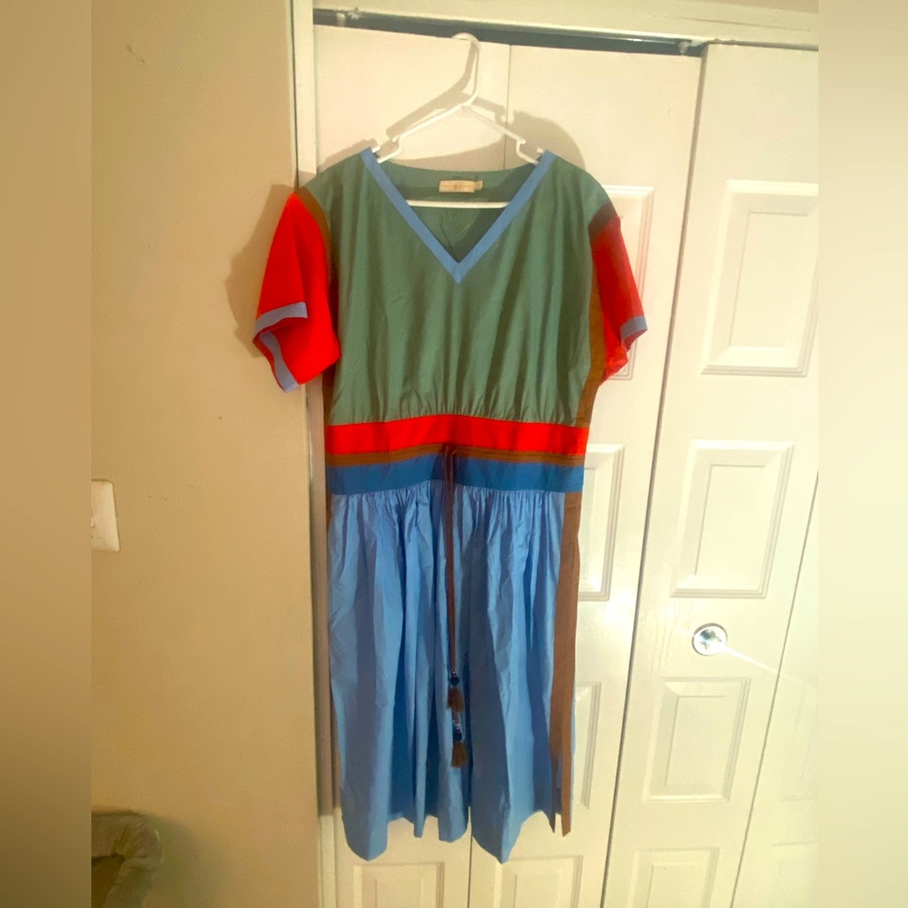 Tory Burch Color Block Poplin Dress